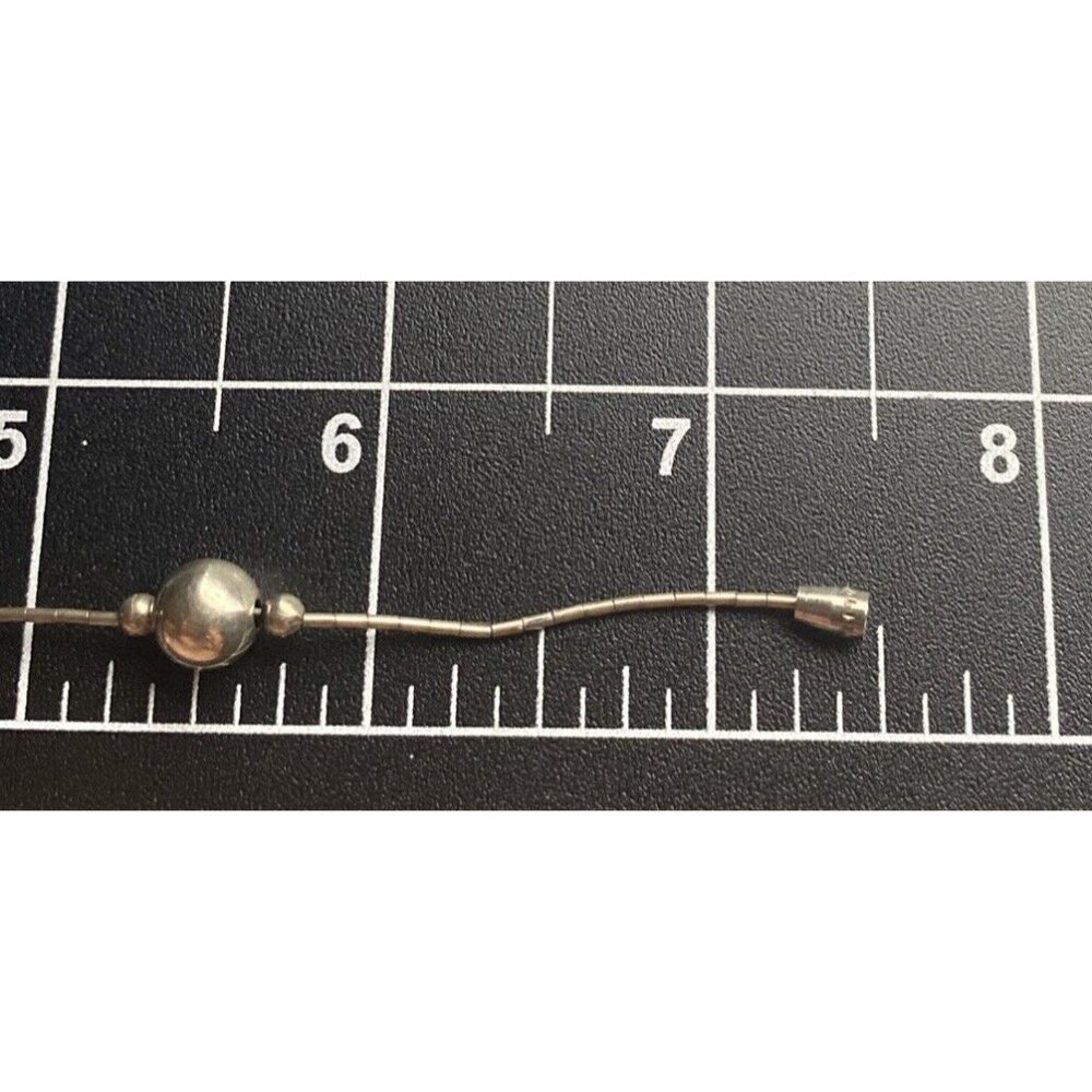 SW Bracelet Liquid Silver Tested 925 Sterling 7.5' 3g Vintage Bead Unisex Barrel - Picture 11 of 13